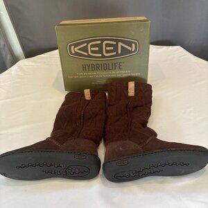 KEEN Brown Knit Suede Winter Boots NWT Women’s Size 7 With Box